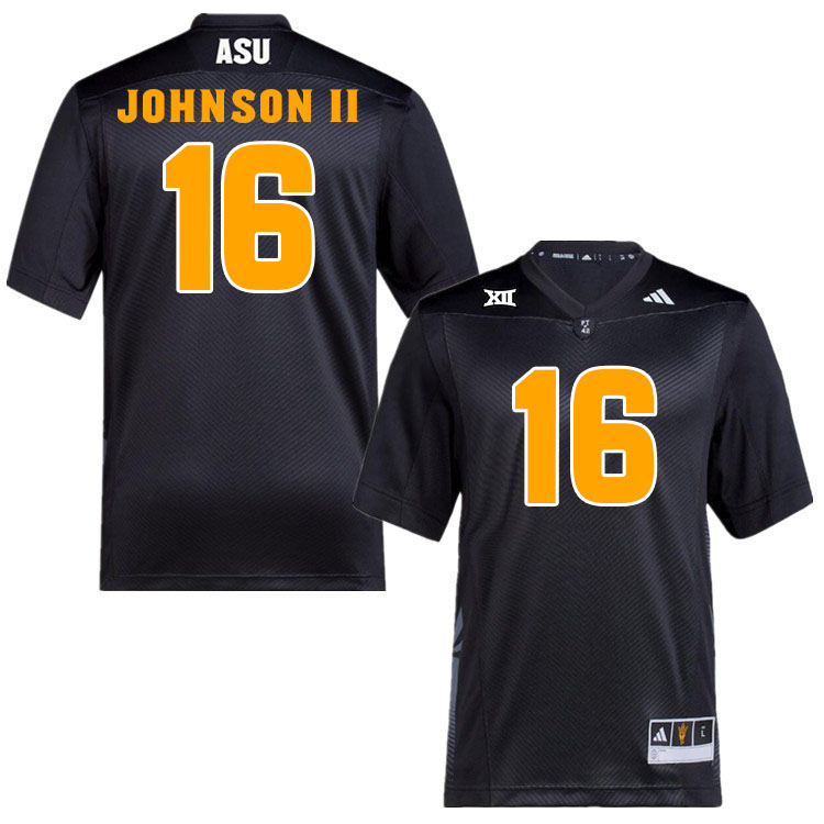 Men #16 Chris Johnson II Arizona State Sun Devils College Football Jerseys Stitched-Black
